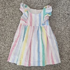 Colorful Striped Kids Dress